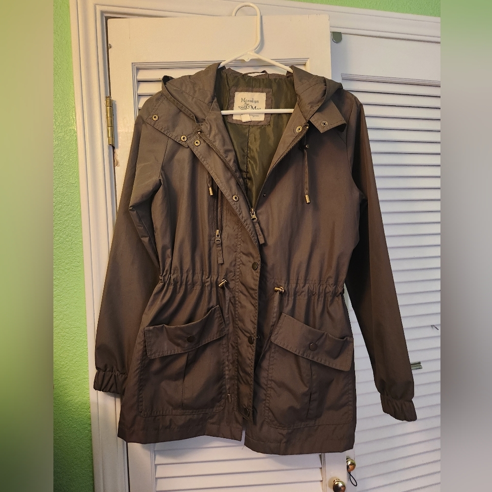 Maralyn & Me Olive Green Rain Jacket